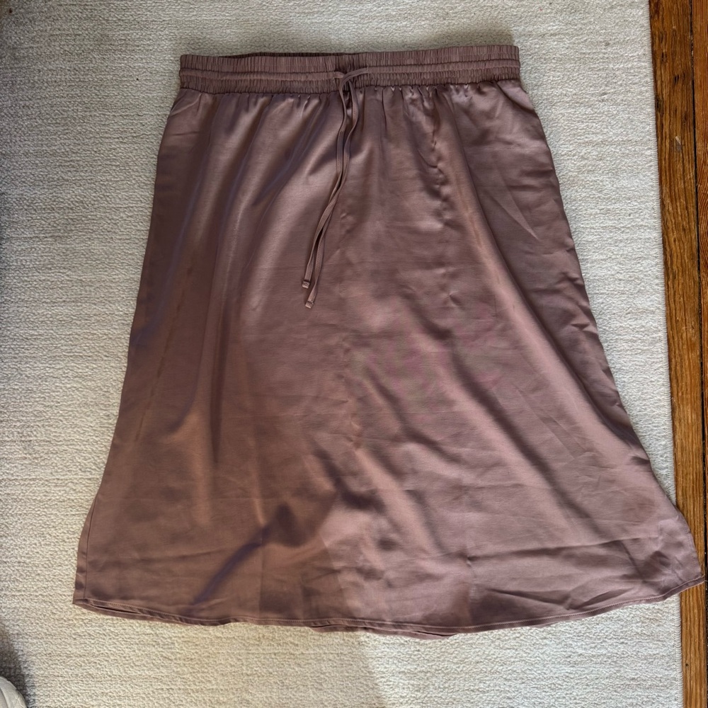 Elegant Brown Midi Skirt